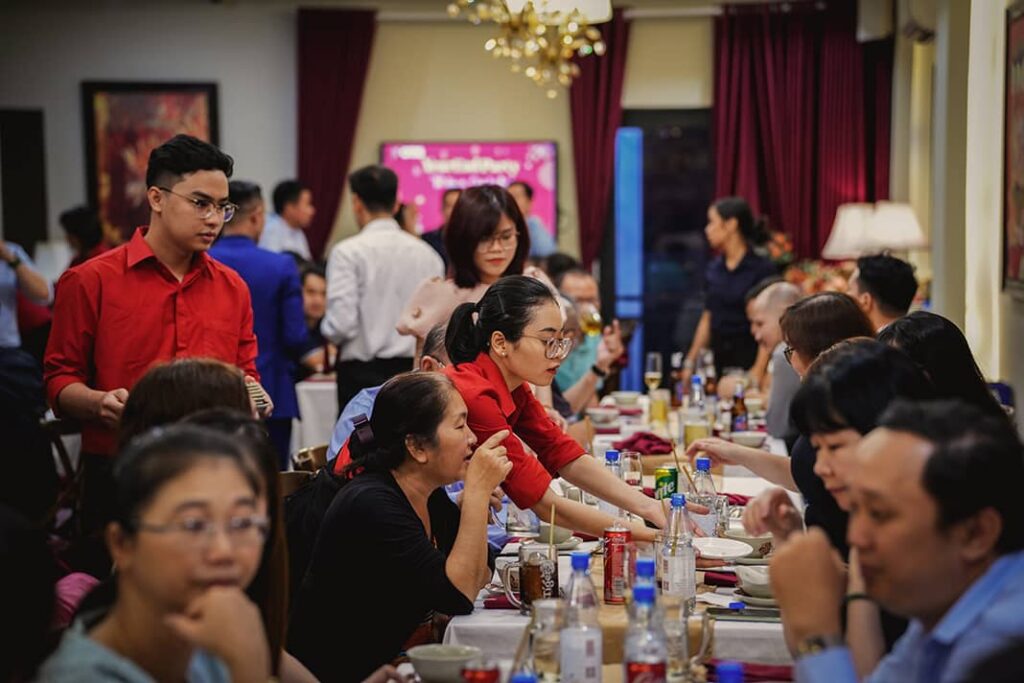 The restaurant holding shareholder party in Ho Chi Minh City