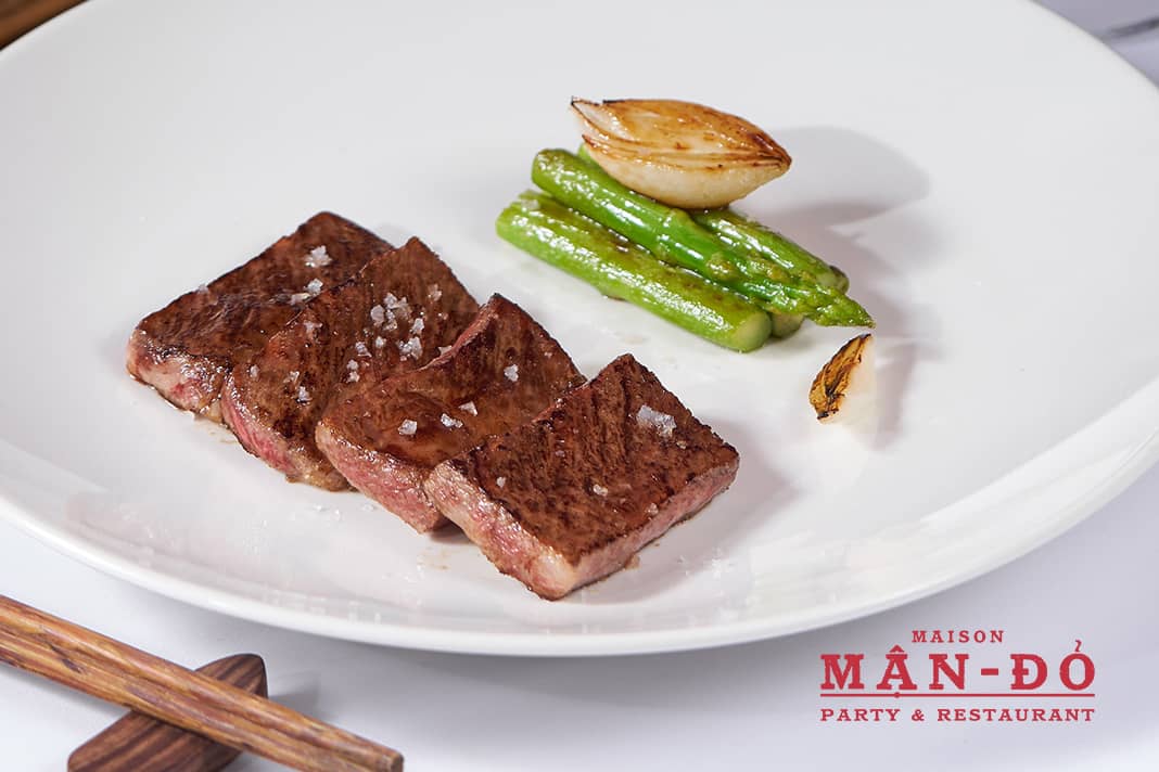 The restaurant serving dishes made from Japanese Wagyu A5